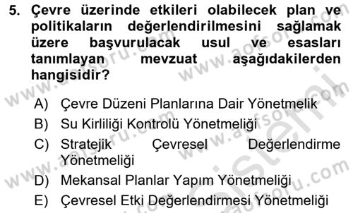 CBS Standartları ve Temel Mevzuat Dersi 2020 - 2021 Yılı Yaz Okulu Sınav Soruları 5. Soru