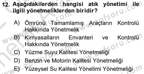 CBS Standartları ve Temel Mevzuat Dersi 2021 - 2022 Yılı (Vize) Ara Sınav Soruları 12. Soru