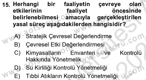 CBS Standartları ve Temel Mevzuat Dersi 2021 - 2022 Yılı (Vize) Ara Sınav Soruları 15. Soru