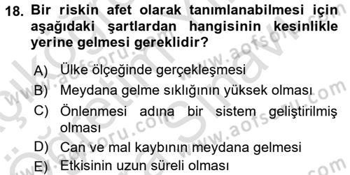 CBS Standartları ve Temel Mevzuat Dersi 2021 - 2022 Yılı (Vize) Ara Sınav Soruları 18. Soru