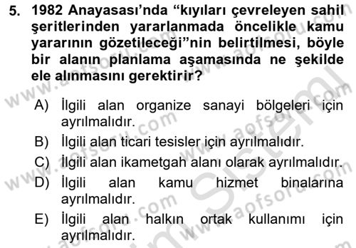 CBS Standartları ve Temel Mevzuat Dersi 2021 - 2022 Yılı (Vize) Ara Sınav Soruları 5. Soru