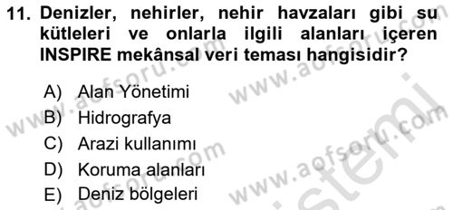 CBS Standartları ve Temel Mevzuat Dersi 2021 - 2022 Yılı (Final) Dönem Sonu Sınav Soruları 11. Soru