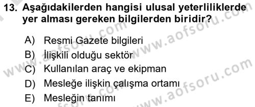 CBS Standartları ve Temel Mevzuat Dersi 2021 - 2022 Yılı (Final) Dönem Sonu Sınav Soruları 13. Soru