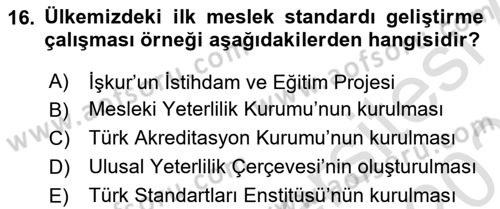 CBS Standartları ve Temel Mevzuat Dersi 2021 - 2022 Yılı (Final) Dönem Sonu Sınav Soruları 16. Soru