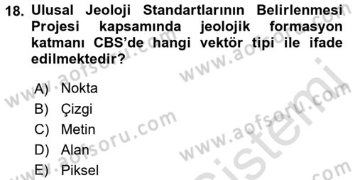 CBS Standartları ve Temel Mevzuat Dersi 2021 - 2022 Yılı (Final) Dönem Sonu Sınav Soruları 18. Soru