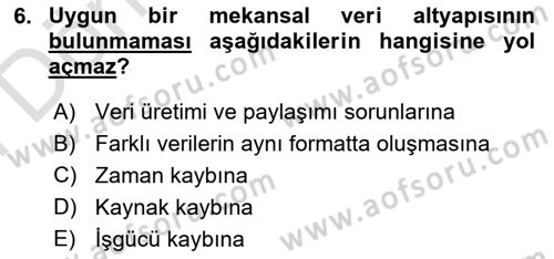 CBS Standartları ve Temel Mevzuat Dersi 2021 - 2022 Yılı (Final) Dönem Sonu Sınav Soruları 6. Soru