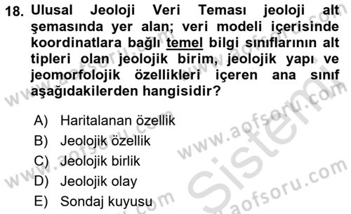 CBS Standartları ve Temel Mevzuat Dersi 2021 - 2022 Yılı Yaz Okulu Sınav Soruları 18. Soru