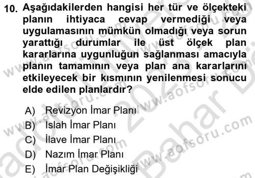 CBS Standartları ve Temel Mevzuat Dersi 2023 - 2024 Yılı (Vize) Ara Sınav Soruları 10. Soru