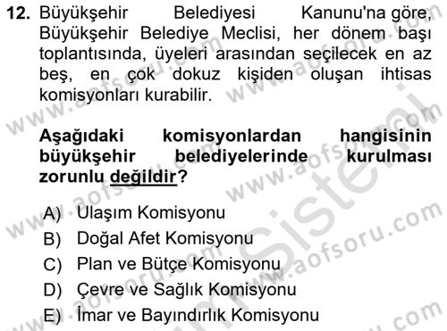 CBS Standartları ve Temel Mevzuat Dersi 2023 - 2024 Yılı (Vize) Ara Sınav Soruları 12. Soru