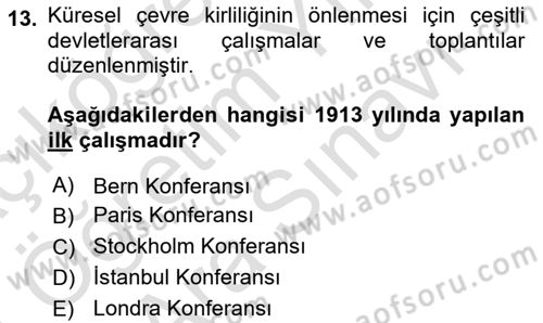 CBS Standartları ve Temel Mevzuat Dersi 2023 - 2024 Yılı (Vize) Ara Sınav Soruları 13. Soru