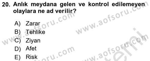 CBS Standartları ve Temel Mevzuat Dersi 2023 - 2024 Yılı (Vize) Ara Sınav Soruları 20. Soru
