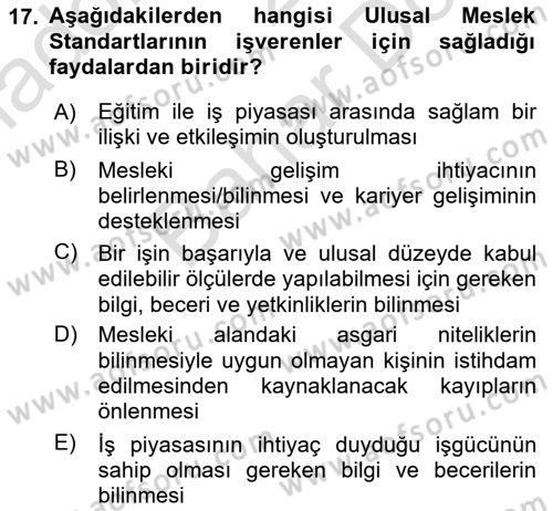 CBS Standartları ve Temel Mevzuat Dersi 2023 - 2024 Yılı (Final) Dönem Sonu Sınav Soruları 17. Soru