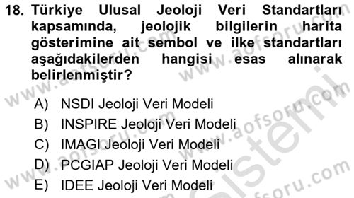 CBS Standartları ve Temel Mevzuat Dersi 2023 - 2024 Yılı (Final) Dönem Sonu Sınav Soruları 18. Soru
