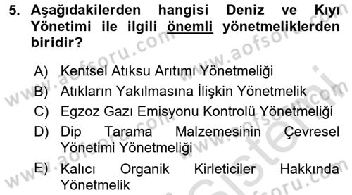 CBS Standartları ve Temel Mevzuat Dersi 2023 - 2024 Yılı (Final) Dönem Sonu Sınav Soruları 5. Soru