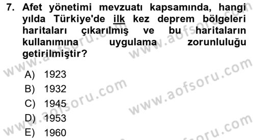 CBS Standartları ve Temel Mevzuat Dersi 2023 - 2024 Yılı (Final) Dönem Sonu Sınav Soruları 7. Soru
