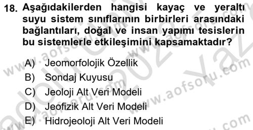 CBS Standartları ve Temel Mevzuat Dersi 2023 - 2024 Yılı Yaz Okulu Sınav Soruları 18. Soru