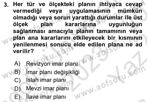 CBS Standartları ve Temel Mevzuat Dersi 2023 - 2024 Yılı Yaz Okulu Sınav Soruları 3. Soru