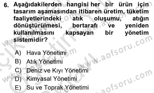 CBS Standartları ve Temel Mevzuat Dersi 2023 - 2024 Yılı Yaz Okulu Sınav Soruları 6. Soru