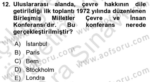 CBS Standartları ve Temel Mevzuat Dersi 2024 - 2025 Yılı (Vize) Ara Sınav Soruları 12. Soru