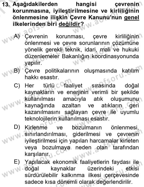 CBS Standartları ve Temel Mevzuat Dersi 2024 - 2025 Yılı (Vize) Ara Sınav Soruları 13. Soru