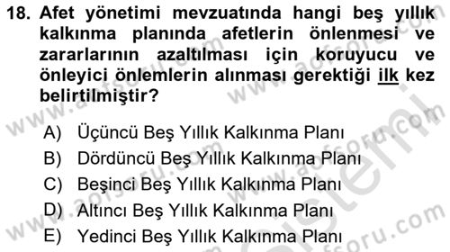 CBS Standartları ve Temel Mevzuat Dersi 2024 - 2025 Yılı (Vize) Ara Sınav Soruları 18. Soru