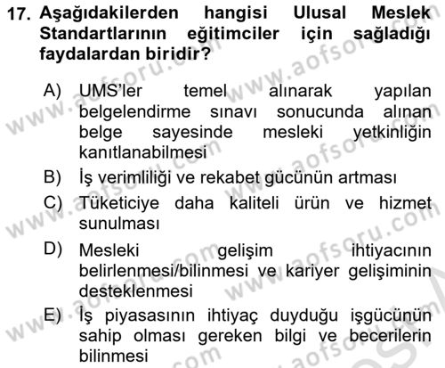 CBS Standartları ve Temel Mevzuat Dersi 2024 - 2025 Yılı (Final) Dönem Sonu Sınav Soruları 17. Soru