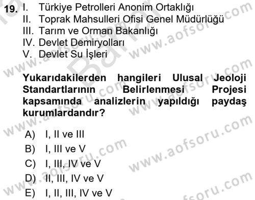 CBS Standartları ve Temel Mevzuat Dersi 2024 - 2025 Yılı (Final) Dönem Sonu Sınav Soruları 19. Soru