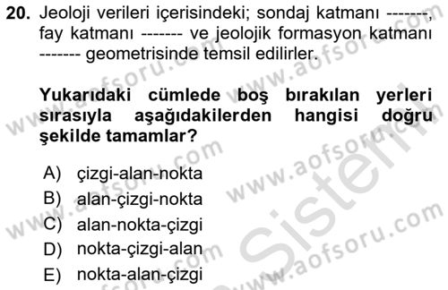 CBS Standartları ve Temel Mevzuat Dersi 2024 - 2025 Yılı (Final) Dönem Sonu Sınav Soruları 20. Soru