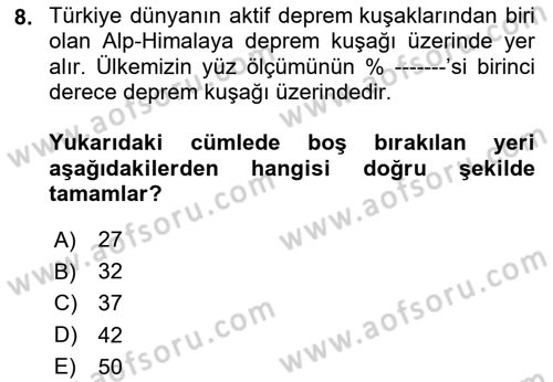CBS Standartları ve Temel Mevzuat Dersi 2024 - 2025 Yılı (Final) Dönem Sonu Sınav Soruları 8. Soru