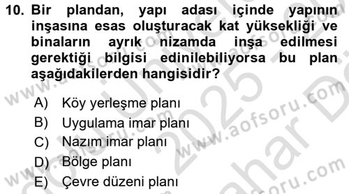 CBS Standartları ve Temel Mevzuat Dersi 2025 - 2026 Yılı (Vize) Ara Sınav Soruları 10. Soru