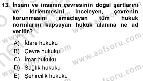 CBS Standartları ve Temel Mevzuat Dersi 2025 - 2026 Yılı (Vize) Ara Sınav Soruları 13. Soru