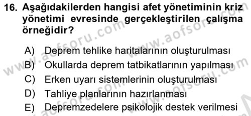 CBS Standartları ve Temel Mevzuat Dersi 2025 - 2026 Yılı (Vize) Ara Sınav Soruları 16. Soru