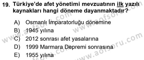 CBS Standartları ve Temel Mevzuat Dersi 2025 - 2026 Yılı (Vize) Ara Sınav Soruları 19. Soru