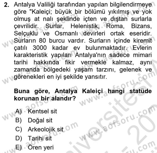 CBS Standartları ve Temel Mevzuat Dersi 2025 - 2026 Yılı (Vize) Ara Sınav Soruları 2. Soru