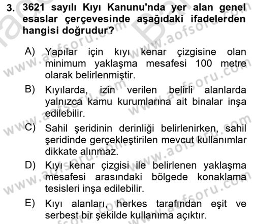 CBS Standartları ve Temel Mevzuat Dersi 2025 - 2026 Yılı (Vize) Ara Sınav Soruları 3. Soru