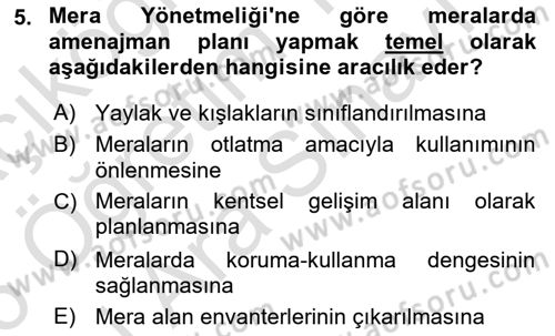 CBS Standartları ve Temel Mevzuat Dersi 2025 - 2026 Yılı (Vize) Ara Sınav Soruları 5. Soru