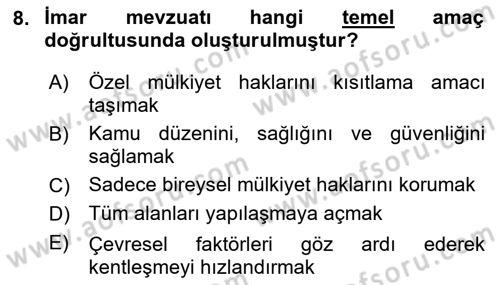 CBS Standartları ve Temel Mevzuat Dersi 2025 - 2026 Yılı (Vize) Ara Sınav Soruları 8. Soru