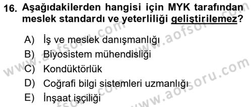 CBS Standartları ve Temel Mevzuat Dersi 2025 - 2026 Yılı (Final) Dönem Sonu Sınav Soruları 16. Soru