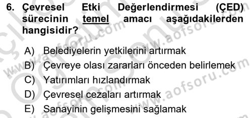 CBS Standartları ve Temel Mevzuat Dersi 2025 - 2026 Yılı (Final) Dönem Sonu Sınav Soruları 6. Soru