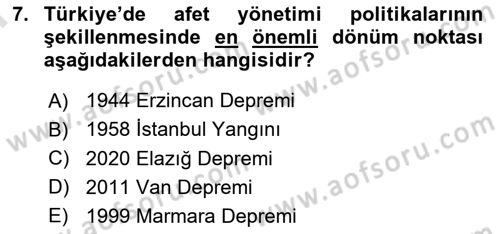 CBS Standartları ve Temel Mevzuat Dersi 2025 - 2026 Yılı (Final) Dönem Sonu Sınav Soruları 7. Soru