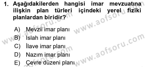 Coğrafi Bilgi Sistemleri Standartları ve Temel Mevzuat Dersi 2016 - 2017 Yılı (Vize) Ara Sınavı 1. Soru