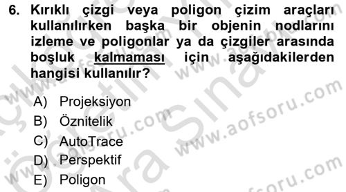 Coğrafi Bilgi Sistemleri Yazılımı Dersi 2021 - 2022 Yılı (Vize) Ara Sınav Soruları 6. Soru