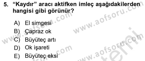 Coğrafi Bilgi Sistemleri Yazılımı Dersi 2025 - 2026 Yılı (Vize) Ara Sınav Soruları 5. Soru