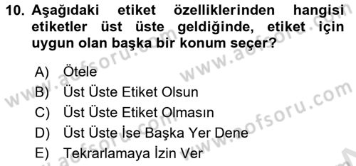 Coğrafi Bilgi Sistemleri Yazılımı Dersi 2025 - 2026 Yılı (Final) Dönem Sonu Sınav Soruları 10. Soru