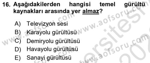 Coğrafi Bilgi Sistemlerinin Kullanım Alanları 1 Dersi 2021 - 2022 Yılı (Vize) Ara Sınav Soruları 16. Soru