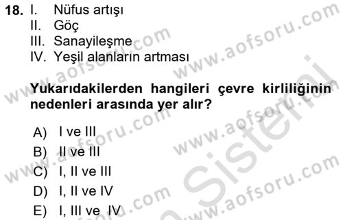 Coğrafi Bilgi Sistemlerinin Kullanım Alanları 1 Dersi 2021 - 2022 Yılı (Vize) Ara Sınav Soruları 18. Soru