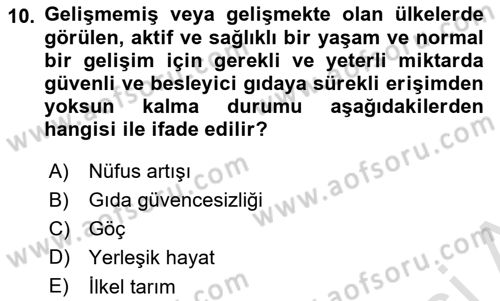 Coğrafi Bilgi Sistemlerinin Kullanım Alanları 1 Dersi 2021 - 2022 Yılı (Final) Dönem Sonu Sınavı 10. Soru