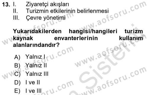 Coğrafi Bilgi Sistemlerinin Kullanım Alanları 1 Dersi 2021 - 2022 Yılı (Final) Dönem Sonu Sınav Soruları 13. Soru