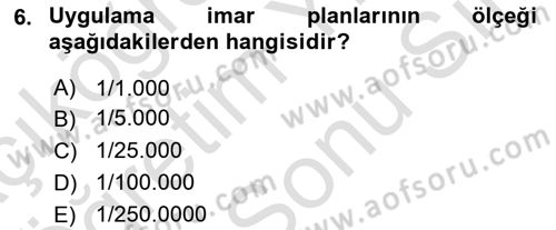 Coğrafi Bilgi Sistemlerinin Kullanım Alanları 1 Dersi 2021 - 2022 Yılı (Final) Dönem Sonu Sınav Soruları 6. Soru