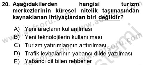 Coğrafi Bilgi Sistemlerinin Kullanım Alanları 1 Dersi 2021 - 2022 Yılı Yaz Okulu Sınav Soruları 20. Soru